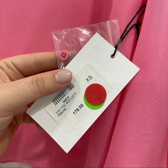 Bailey44 Cold Shoulder Silk Blouse Flutter Sleeve - Picture 7 of 10